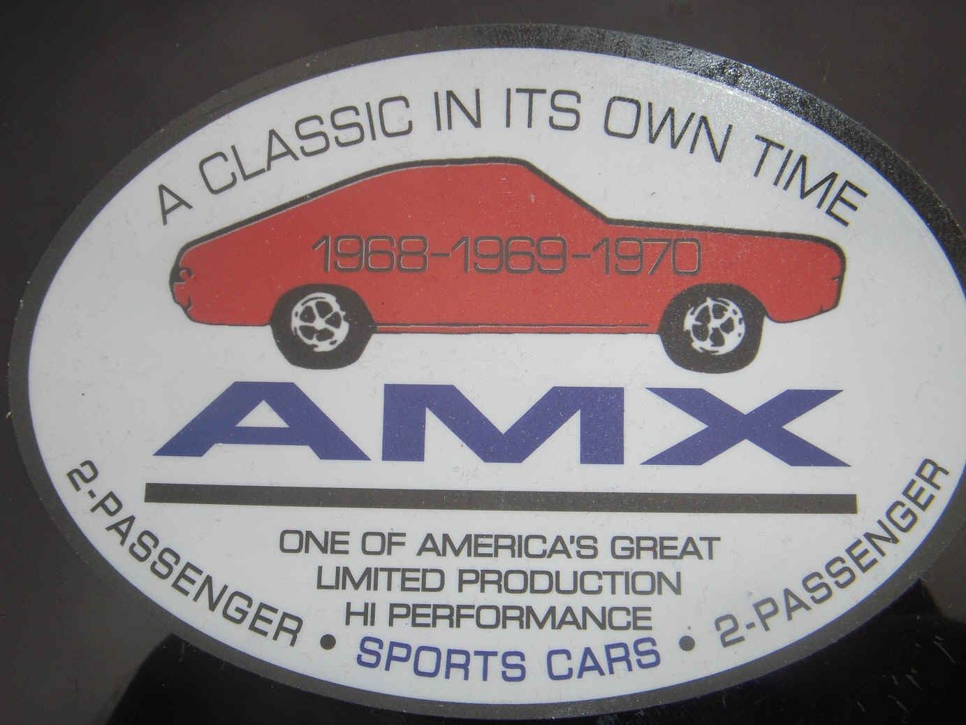 AMC AMX @ Elkhart Lake Dealership large racing poster man cave FREE SHIPPING